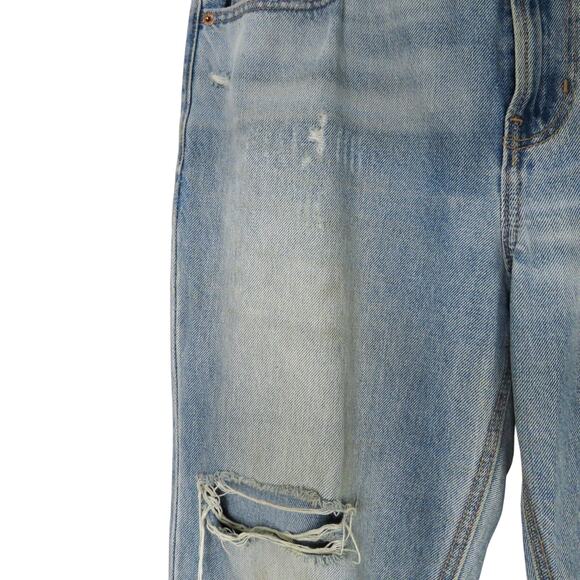 Old Navy High-Waisted Slouchy Straight Ripped Distressed Jeans Size 6 - Picture 2 of 7